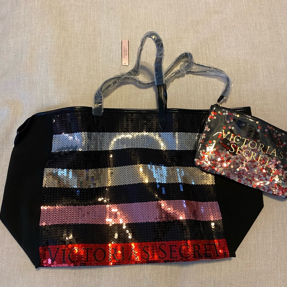NTW Victoria’s Secret Sequin Tote and Clutch